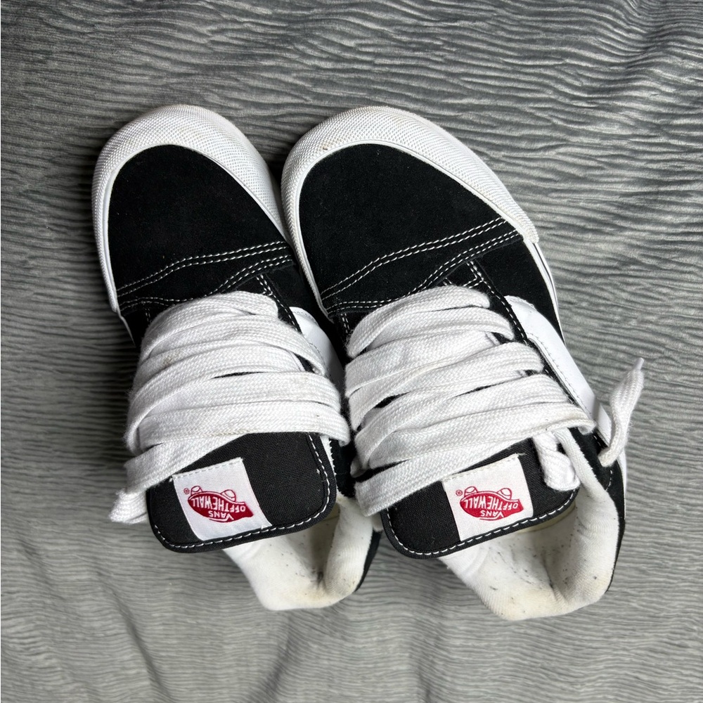 Vans Kids Black and White Low-Top Skate Sneakers